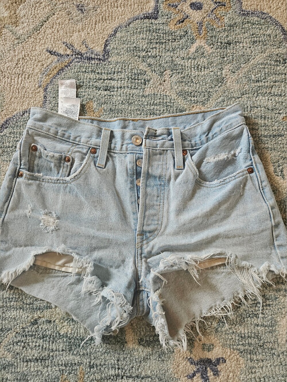 Levis 501 Denim Jean Shorts 25